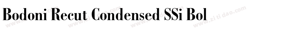 Bodoni Recut Condensed SSi Bold Condensed字体转换